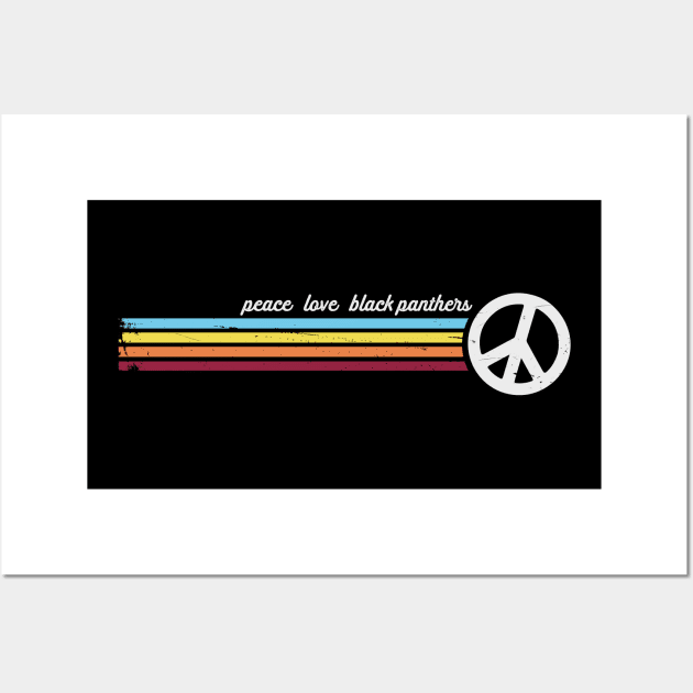 Peace Love Black Panthers Wall Art by Jitterfly